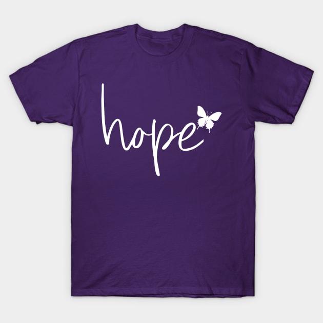 Hope with butterfly T-Shirt by zeevana